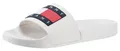 Pantolette " FLAG POOL SLD ESS", Sommerschuh, Schlappen mit farbiger Logoflagge, Gr. 38, ecru