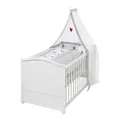 roba Komplettbett, (BxL): 79 cm x 153 cm, Holz, weiß - weiss