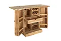 Licht-Erlebnisse Barschrank MARIS Massivholz Akazie 650-1300 x 90 cm mit Schublade aufklappbar