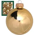 Krebs Glas Lauscha Christbaumkugeln, Gold, Glas, 7x7x7 cm, Dekoration, Weihnachtsdekoration, Weihnachtsbaumschmuck, Weihnachtskugeln