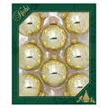 Christmas by Krebs Made in USA Designer Nahtlose Christbaumkugeln aus Glas Traditionell 2 5/8" (67mm) Tiffany Gold