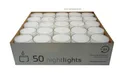 Teelichte Nightlights lange Brenndauer,  50 Stück farblos