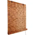 Coradoma Raffrollo Bambus Rollo aus Schilfrohr Sicht- & Sonnenschutz für Fenster, Balkon, Wandmontage mit Ösenhaken, Handgefertigtes Bambusrollo, Jalousie für Fenster in vielen Größen 100 cm x 170 cm