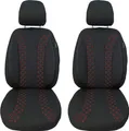 Schonbezüge Sitzbezüge für Ford Fiesta MK 7 Bj 2008-16 in Schwarz/Rote N302