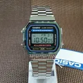Casio A168WA-1W Digital Alarm Edelstahl Illuminator Vintage Uhr A168WA-1