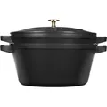 Staub Set aus 2 Tellern + Deckel 24 cm NPC405083830 - Gold