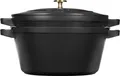 STAUB Kochtopfset 2tlg, schwarz, Cocotte, Pfanne, Induktion, Gusseisen