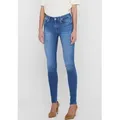 ONLY Skinny-fit-Jeans ONLBLUSH – Skinny Fit Jeans mit extra engem Schnitt Abriebeffekte, modisch, skinny fit, Eingrifftaschen, unifarben blau XL (42)