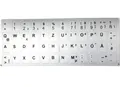 Kompatibel mit Notebook Apple DEUTSCHE Tastaturaufkleber- Silber MATT 48 Tasten 1,1 cm x 1,3 cm Tastatur Aufkleber Selbstkleben