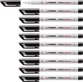 STABILO - Folienstift - OHPen universal - wasserlöslich superfein - 10er Pack - schwarz