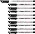 10 Folienstift STABILO OHPen universal wasserlöslich superfein schwarz 851/46