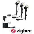 Plug & Shine LED Gartenstrahler Smart Home Zigbee Pike Basisset IP44 RGBW+ 3x4,5W 21VA Anthrazit