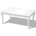 vidaXL Couchtisch, Weiß Hochglanz, Holzwerkstoff, Rechteckig, 60x42x100 cm, Wohnzimmer, Wohnzimmertische, Couchtische