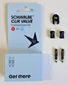 Schwalbe Clik Valve SV Ventil-Umrüstsatz Kit 2x Ventile SCV, 1xKey, 2xStaubkappe