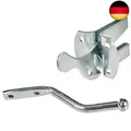 210182 Gartentorverschluss | galvanisch blau verzinkt | Plattenlänge 55 mm | Pla