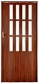 Standom Falttür Schiebetür Tür Mahagoni + Fenster Schloss H.203cm Türbreite bis 100 cm (1 Karton, 1-St., 1 Set), teils vormontiert