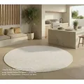 Jimri Outdoorteppich Key West, Rund, Outdoor Teppich Balkonteppich Terassenteppich weiß Rund | 120 cm x 120 cm