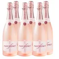 Freixenet Carta Rosé (6x0,75 l) – Trockener Schaumwein aus Spanien mit Cassis- und Brombeeraromen, erdbeerrote Farbe, aus ausgewählten Weinen, zu Vorspeisen und Tapas