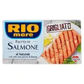 6x Rio Mare Filetto di Salmone Grigliato al Naturale con una goccia di limone Gegrilltes Lachsfilet mit einem Tropfen Zitrone 125g reich an Omega 3