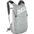 EVOC RIDE 12 Protektor Fahrradrucksack, Trekkingrucksack für Trails & Alltag (cleveres Taschenmanagement, AIR-PAD-Rückenpolsterung, Helmhalterung, Backpack inkl. 2l Trinkblase), Steingrau