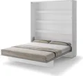 Schrankbett 180 x 200 Vertikal BC-13 Weiß Matt LENART BED CONCEPT Wandklappbett