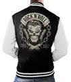 Gasoline Bandit Rockabilly Baseball College Jacke - Rock'n Roll Rebel Rules