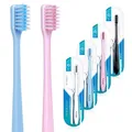 Y-kelin Kieferorthopädische Zahnbürste, V-Form, weiche Borsten, 4 Packungen，(farblich sortiert, Farbe nicht wählbar), sehr weiche Zahnbürste, toothbrush