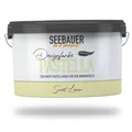 SEEBAUER diy Pastellfarbe PASTELLA Gelb 2,5L (Sweet Lemon) Edelmatte Wandfarbe Zitrone - Innenfarbe sehr hohe Deckkraft - Matt, Abwaschbar und Tropffrei