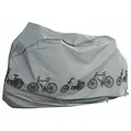 Premium Fahrradplane Fahrradabdeckung Fahrradgarage Universal für E-Bike/Roller/Moped Fahrradschutzhülle, wasserdichte Abdeckplane [110cm x 200cm] Farbe:Grau