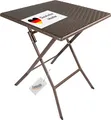 Klapptisch in Rattan-Optik, braun, Balkontisch mit Tischplatte 62 x 62 cm (L x B)