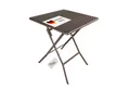 Lemodo Gartentisch Klapptisch mit Tischplatte in Rattan-Optik, 62x62 cm, Rattan-Optik