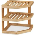 Relaxdays Eckschrankeinsatz Bambus Natur Freistehend 25,5 cm x 25,5 cm x 25,5 cm 1,1 kg