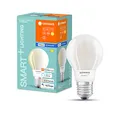 LEDVANCE Smart dimmbare Filament LED-Lampe, speziell für Alexa, matte Birnenform mit E27 Sockel, ZERO TOUCH SETUP - einfache Einrichtung nur per Klick, Warmweiß (2700K), 100W-Ersatz, ZTS-ready