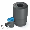 YourCasa Regensammler [Downpipe] mit Absperrhahn und Filter zum Verbinden von Fallrohr 68-100mm DN100 und Regentonne Fallrohr Regensammler Regenwassersammler Wasserdieb Regenrinnen Ablauf (Anthrazit)