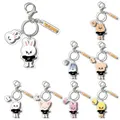 Neikafan Stray Kids Skzoo Schlüsselanhänger Plüsch 8 Stück Keychain Stray Kid Lightstick Schlüsselanhänger Skzoo 3D Stray Kids Keychain Acryl für Kinder Rucksack Tasche Zubehör