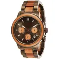 Laimer 0169 Herren Holzuhr Mikael Chronograph Quarz Apfelholz-Armband Ø 43 mm - Bronze