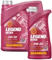 4+1 Liter MANNOL Legend Ultra 0W20 Motoröl JAGUAR LAND ROVER 0W-20 API SP Ford