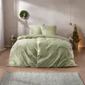 Estella Feinflanell Bettwäsche Bolzano grün 155x220 cm + 80x80 cm - grün