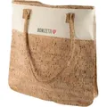 Bonizetti Korktasche Tragetasche CARINA 36cm x 36cm x 9cm Damentasche aus recyceltem Canvas und Kork Kork rau vegane und nachhaltige Handtasche, He... - Naturbelassen