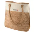 Bonizetti Handtasche Korktasche CARINA (36 × 36 × 9 cm, Kork rau, 1-tlg), Recyceltes Canvas & Kork, vegan, nachhaltig