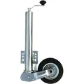 Wiltec Automatisches Anhänger Stützrad Mit 453 Kg Stützlast Ø60 Mm, Bugrad Mit Kurbel, Anhängerrad, Abstellstütze
