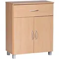 WOHNLING Sideboard Spanplatte 2 600 x 300 x 750 mm Buche Braun
