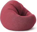 Lumaland Sitzsack Drops: runder Sitzsack (300 L) mit 2-in-1-Funktion für bequemes Sitzen & Liegen | Der Doppelagent für Relax-Momente in- & Outdoor I Mit anpassungsfähiger EPS-Füllung | Ø 120 x 75 cm