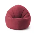 Lumaland Sitzsack Interior Line Bodenkissen Bean Bag Lounge Leinenlook, 300L Liegekissen 80x75x35 Gaming waschbar robust