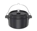 RÖSLE VARIO Dutch Oven, Hochwertiger Dutch Oven aus emailliertem Gusseisen, Deckel als Pfanne einsetzbar, mit Tragebügel, 5,5 l, 36 x 30 x 22,5 cm, Schwarz