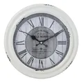 Chic Antique Wanduhr Nostalgie Wanduhr Ø 27cm Retro Uhr Weiß Metall Chic Antique 22031719