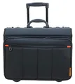 Großer Pilotenkoffer Trolley mit 17 Zoll Laptop-Fach, 30 Liter Schwarz Bowatex