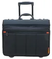Großer Pilotenkoffer Trolley mit 17 Zoll Laptop-Fach, 30 Liter Schwarz Bowatex