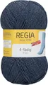 REGIA 4-fädig Uni 9801268-02137 jeans meliert Handstrickgarn, Sockengarn, 100g Knäuel