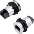 TRU Components RJ45-02 RJ-Einbaubuchse RJ45 CAT5 8/8 1417396 Buchse, Einbau Silber 1St.